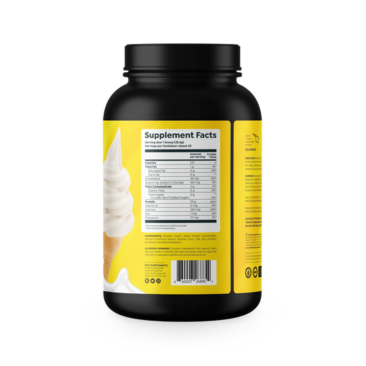 HTLT Casein + Whey Protein Powder Vanilla Ice Cream
